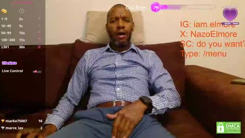 Snapshot of elmorenazogt chatting on 01-31-25, 02:37 My name is Elmore. Please say hello I like to chat with you. If you have requests or dirty talk please use tip online show from 01-31-25, 02:37