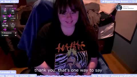 Snapshot of lavendermei chatting on 02-11-26, 02:16 LavenderMei online show from 02-11-26, 02:16