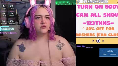 Snapshot of nevermakeawish chatting on 05-16-26, 10:36 Wishs Playground online show from 05-16-26, 10:36