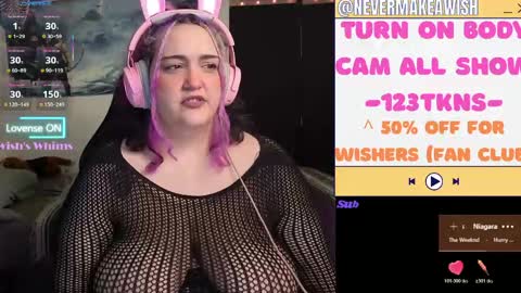 Snapshot of nevermakeawish chatting on 05-27-26, 09:50 Wishs Playground online show from 05-27-26, 09:50
