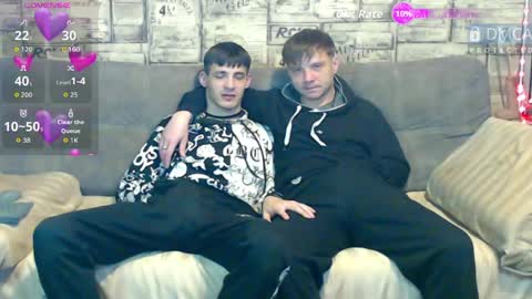 Snapshot of passionate_bonds chatting on 05-21-26, 02:18 Max tall dark-haired guy with tattoos and Phil blond-haired online show from 05-21-26, 02:18