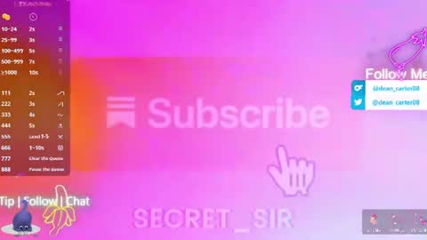 Snapshot of secret_sir chatting on 07-03-26, 10:16 Dean Carter online show from 07-03-26, 10:16