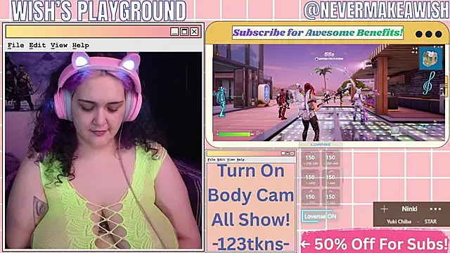 Snapshot of nevermakeawish chatting on 04-26-26, 06:55 nevermakeawish online show from 04-26-26, 06:55