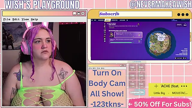 Snapshot of nevermakeawish chatting on 05-08-26, 12:43 nevermakeawish online show from 05-08-26, 12:43