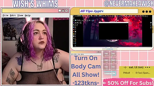 Snapshot of nevermakeawish chatting on 05-17-26, 09:38 nevermakeawish online show from 05-17-26, 09:38